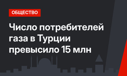 Число потребителей газа в Турции превысило 15 млн
