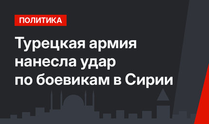 Турецкая армия нанесла удар по боевикам в Сирии