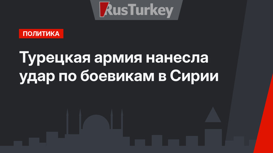 Турецкая армия нанесла удар по боевикам в Сирии
