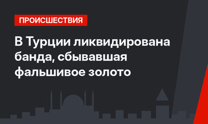 В Турции ликвидирована банда, сбывавшая фальшивое золото