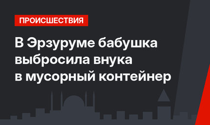 В Эрзуруме бабушка выбросила внука в мусорный контейнер