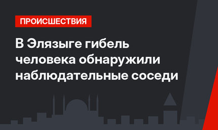В Элязыге гибель человека обнаружили наблюдательные соседи 