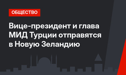 Вице-президент и глава МИД Турции отправятся в Новую Зеландию