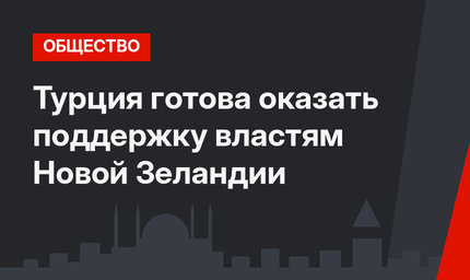 Турция готова оказать поддержку властям Новой Зеландии
