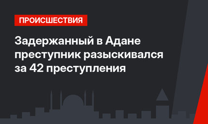 Задержанный в Адане преступник разыскивался за 42 преступления