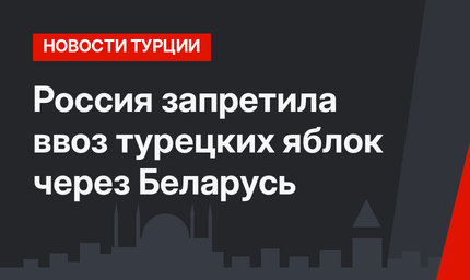 Россия запретила ввоз турецких яблок через Беларусь