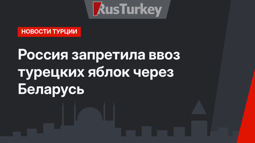 Россия запретила ввоз турецких яблок через Беларусь