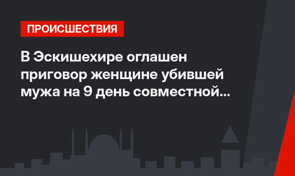 В Эскишехире оглашен приговор женщине убившей мужа на 9 день совместной жизни