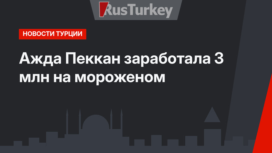 Ажда Пеккан заработала 3 млн на мороженом