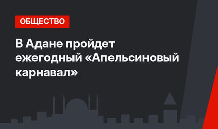 В Адане пройдет ежегодный «Апельсиновый карнавал»