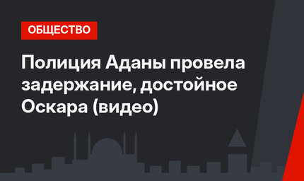 Полиция Аданы провела задержание, достойное Оскара (видео)