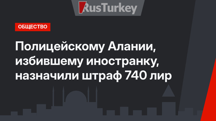Полицейскому Алании, избившему иностранку, назначили штраф 740 лир