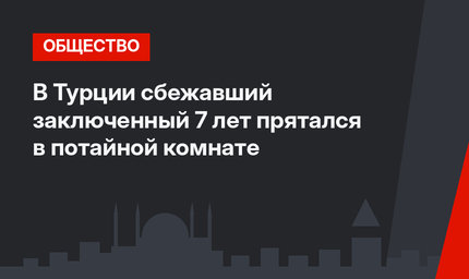 В Турции сбежавший заключенный 7 лет прятался в потайной комнате