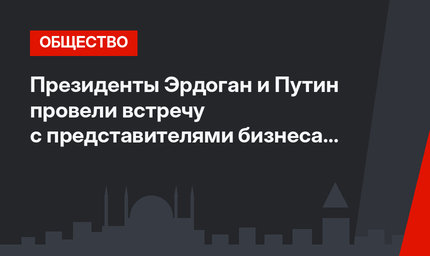 Президенты Эрдоган и Путин провели встречу с представителями бизнеса России и Турции