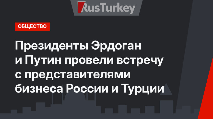 Президенты Эрдоган и Путин провели встречу с представителями бизнеса России и Турции