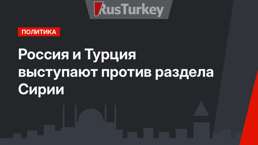 Россия и Турция выступают против раздела Сирии