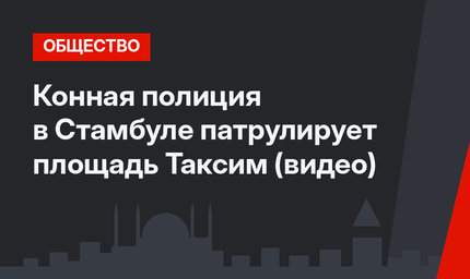 Конная полиция в Стамбуле патрулирует площадь Таксим (видео)