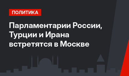 Парламентарии России, Турции и Ирана встретятся в Москве