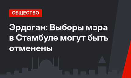 Эрдоган: Выборы мэра в Стамбуле могут быть отменены 