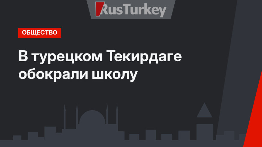 В турецком Текирдаге обокрали школу