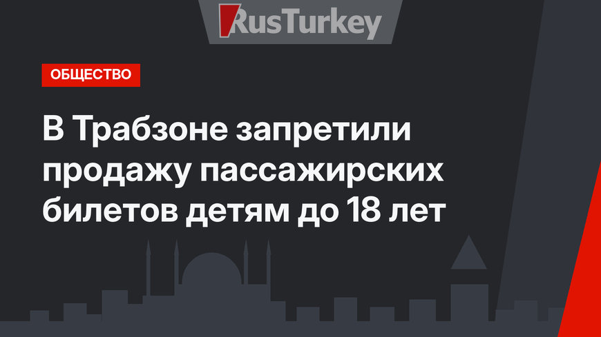 В Трабзоне запретили продажу пассажирских билетов детям до 18 лет