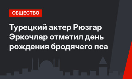 Турецкий актер Рюзгар Эркочлар отметил день рождения бродячего пса