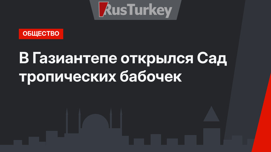 В Газиантепе открылся Сад тропических бабочек