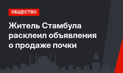 Житель Стамбула расклеил объявления о продаже почки