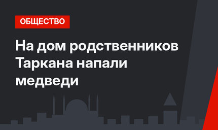 На дом родственников Таркана напали медведи