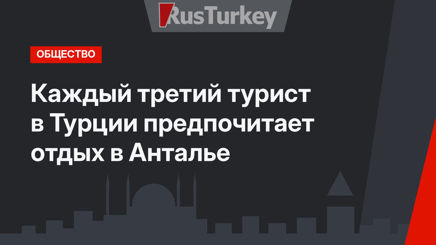 Каждый третий турист в Турции предпочитает отдых в Анталье