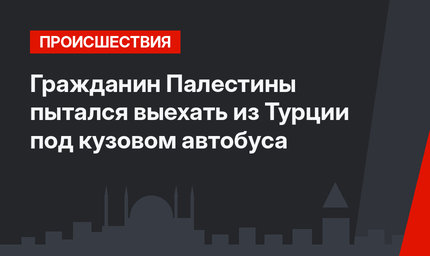 Гражданин Палестины пытался выехать из Турции под кузовом автобуса