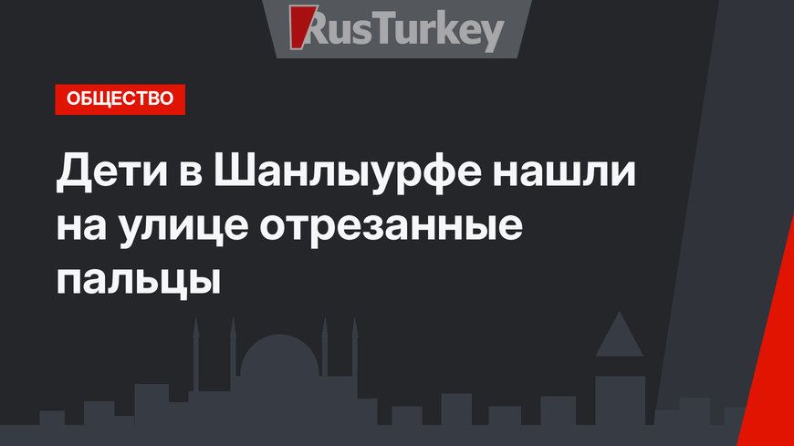 Дети в Шанлыурфе нашли на улице отрезанные пальцы