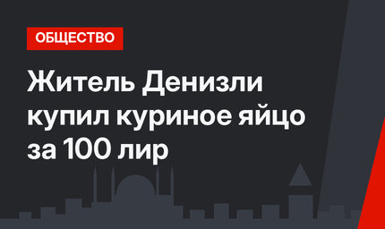 Житель Денизли купил куриное яйцо за 100 лир