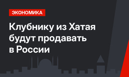 Клубнику из Хатая будут продавать в России