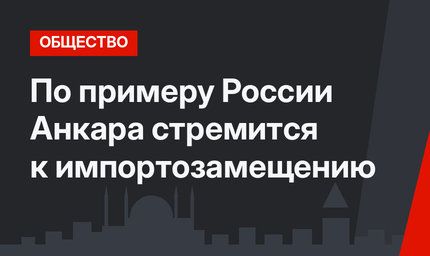По примеру России Анкара стремится к импортозамещению