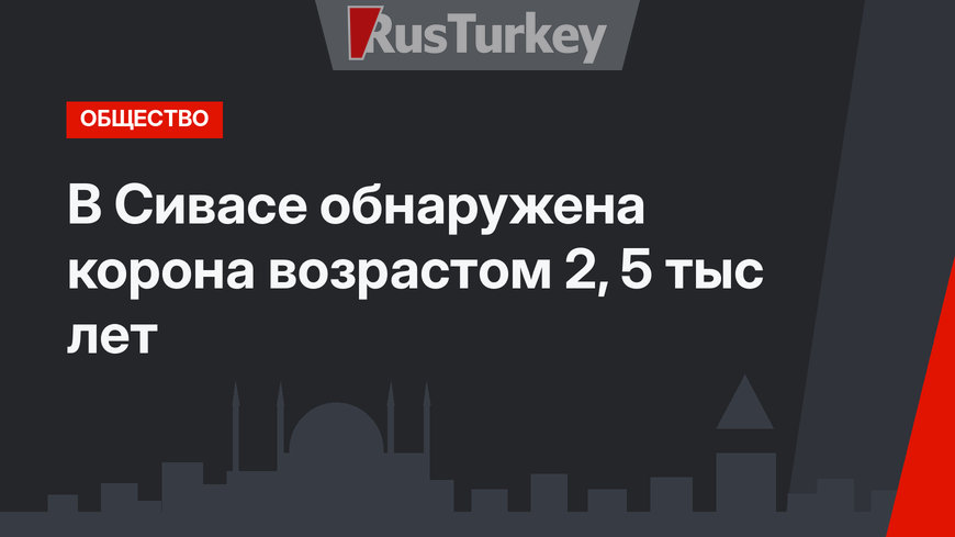 В Сивасе обнаружена корона возрастом 2, 5 тыс лет