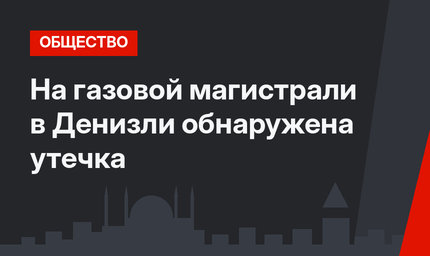 На газовой магистрали в Денизли обнаружена утечка