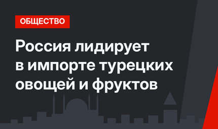Россия лидирует в импорте турецких овощей и фруктов