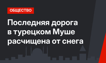 Последняя дорога в турецком Муше расчищена от снега