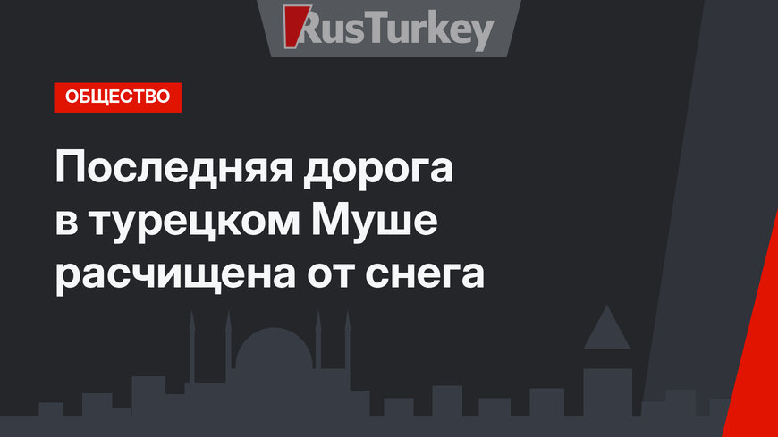 Последняя дорога в турецком Муше расчищена от снега