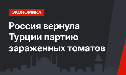 Россия вернула Турции партию зараженных томатов