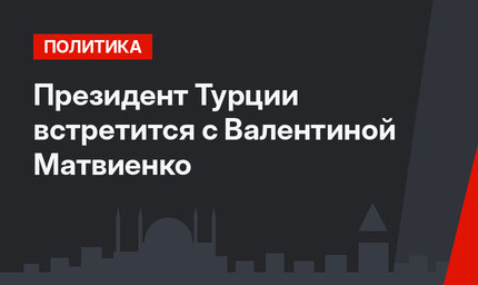 Президент Турции встретится с Валентиной Матвиенко