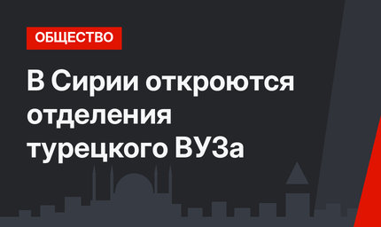 В Сирии откроются отделения турецкого ВУЗа