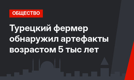 Турецкий фермер обнаружил артефакты возрастом 5 тыс лет