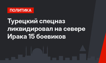 Турецкий спецназ ликвидировал на севере Ирака 15 боевиков