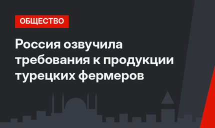 Россия озвучила требования к продукции турецких фермеров