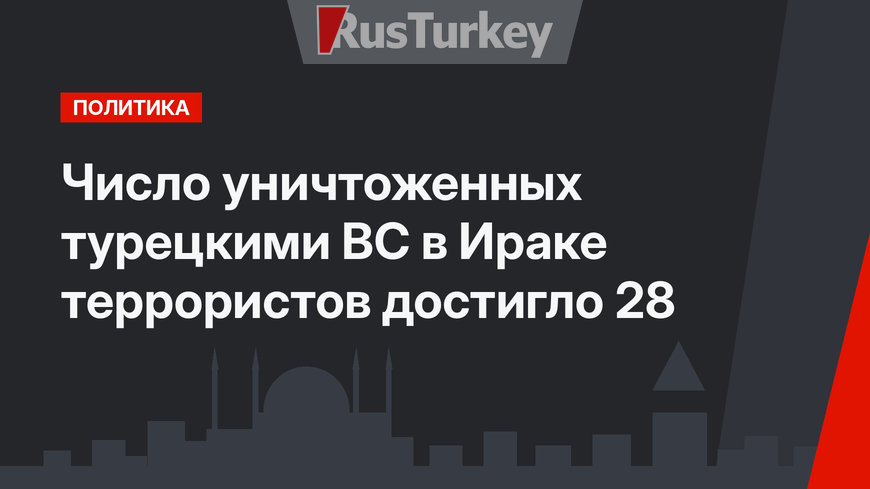 Число уничтоженных турецкими ВС в Ираке террористов достигло 28