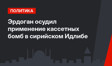 Эрдоган осудил применение кассетных бомб в сирийском Идлибе
