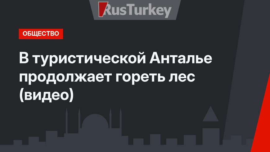 В туристической Анталье продолжает гореть лес (видео)