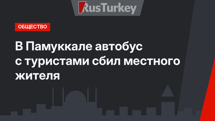 В Памуккале автобус с туристами сбил местного жителя